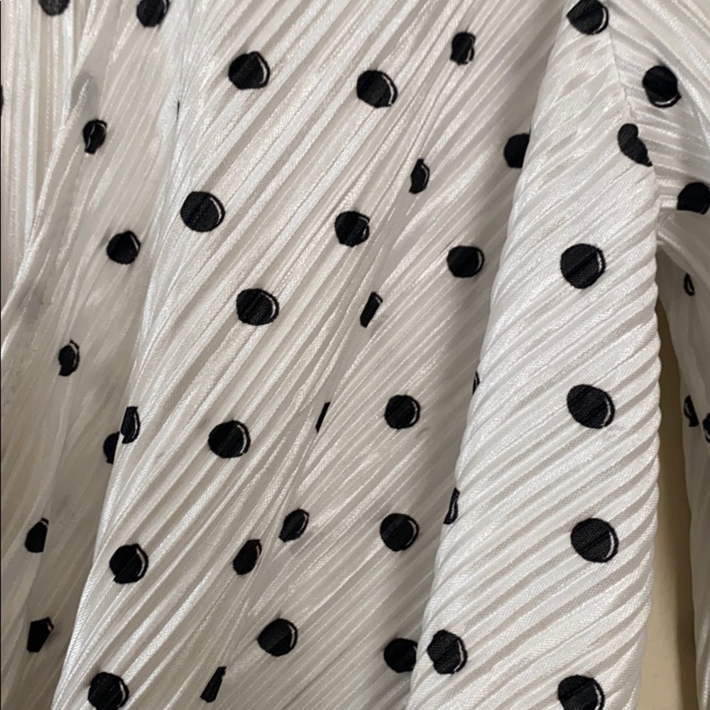 TopShop Knit Crinkle Criss Cross Polka Dot Printed - Picture 3 of 4